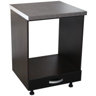 Corp pentru cuptor incorporabil cu sertar Zebra, Wenge/Negru, cu blat beton, 60 x 85 x 60 cm Corp pentru cuptor incorporabil cu sertar Zebra, Wenge/Negru, cu blat beton, 60 x 85 x 60 cm